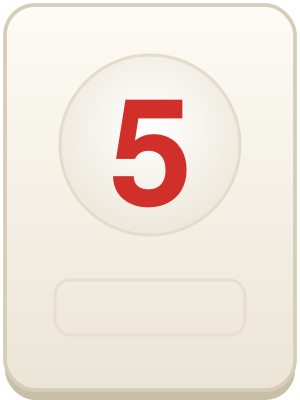 5 roșu